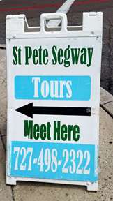 St. Pete Segway tour sign